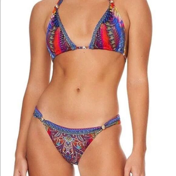 NWT CAMILLA Franks Crystal Beads Bikini Ball Psychedelica 2-Piece Swarovski - Picture 9 of 11